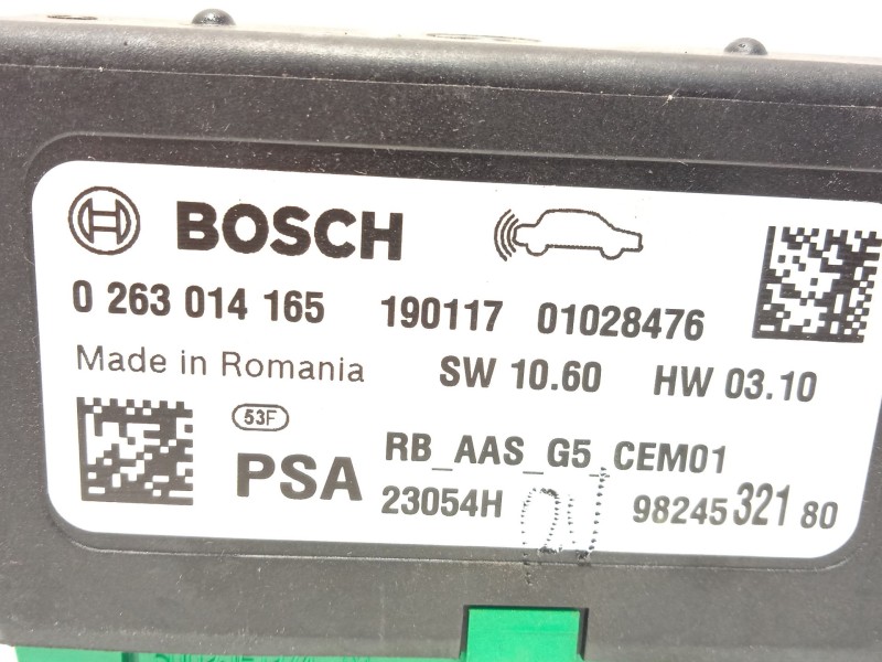 Recambio de modulo electronico para peugeot 2008 i (cu_) 1.2 puretech 82 referencia OEM IAM 9824532180  0263014165