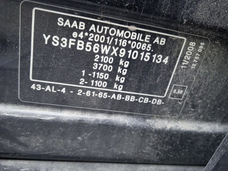 saab 9-3 station wagon (e50) del año 2009