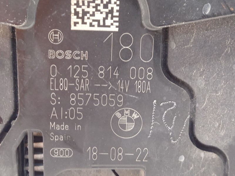 Recambio de alternador para bmw x4 (g02, f98) xdrive 20 d referencia OEM IAM 8575059 12318575059 0125814008