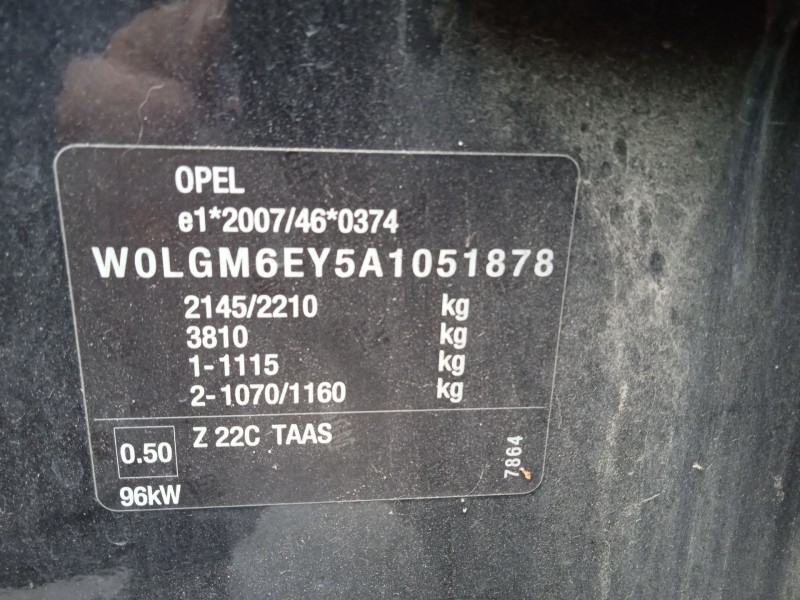 opel insignia a (g09) del año 2010