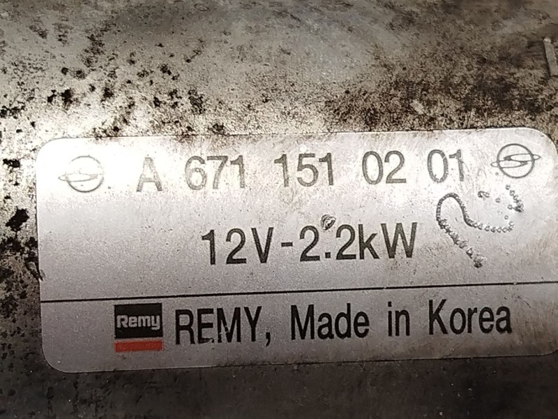 Recambio de motor arranque para ssangyong korando (ck) 2.0 e-xdi referencia OEM IAM A6711510201  