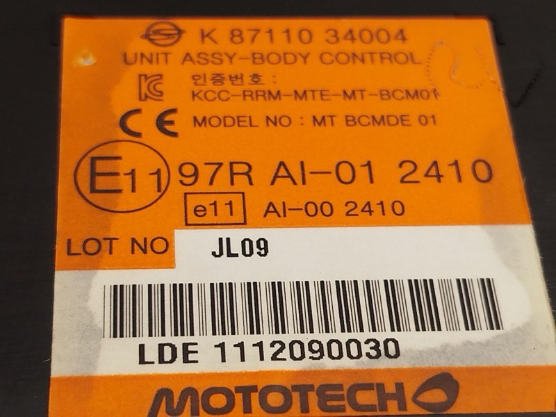 Recambio de modulo electronico para ssangyong korando (ck) 2.0 e-xdi referencia OEM IAM 8711034004  