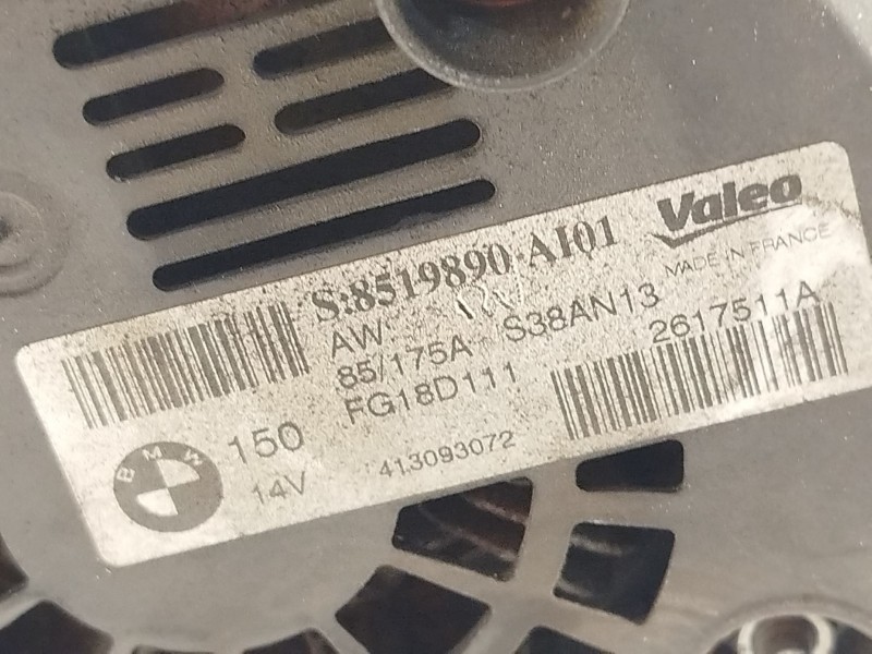 Recambio de alternador para bmw 4 coupé (f32, f82) 420 d referencia OEM IAM 8519890 12318519890 2617511A