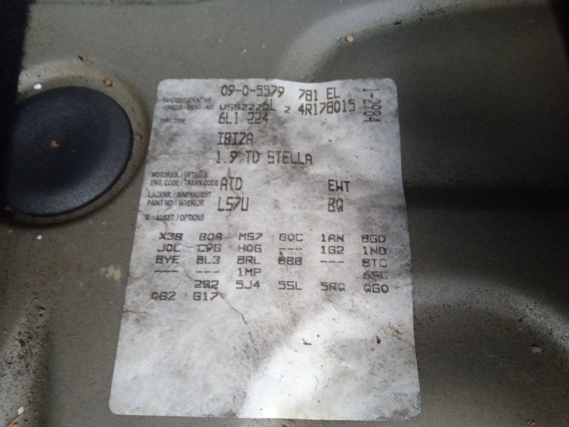 seat ibiza iii (6l1) del año 2004