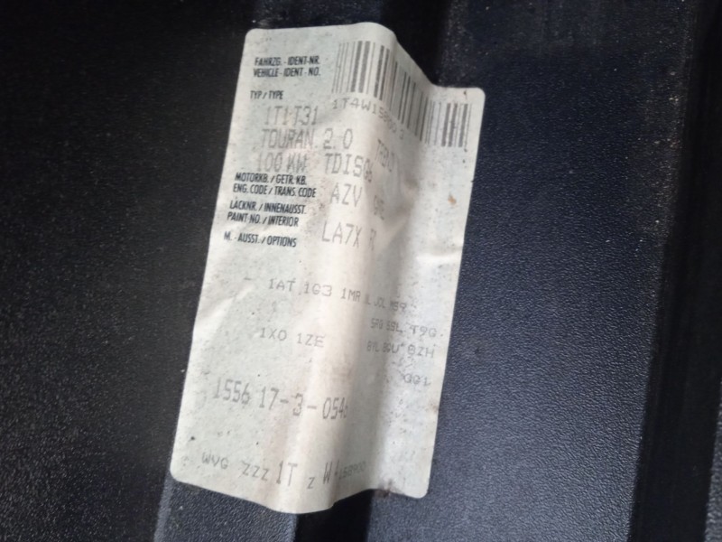 volkswagen touran (1t1, 1t2) del año 2004