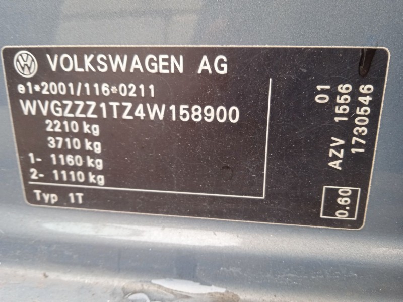 volkswagen touran (1t1, 1t2) del año 2004