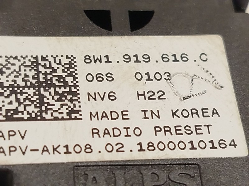 Recambio de mando multifuncion para audi a5 (f53, f5p) 2.0 tfsi referencia OEM IAM 8W1919616C  