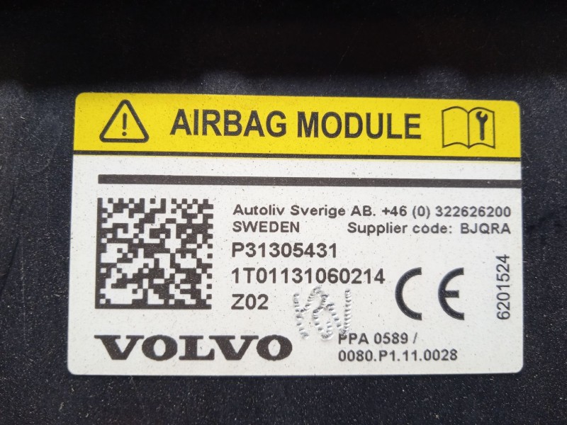 Recambio de airbag peaton para volvo v40 hatchback (525) d2 referencia OEM IAM 31305431 P31305431 
