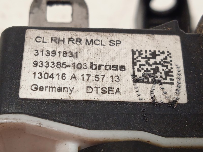 Recambio de cerradura puerta trasera derecha para volvo v40 hatchback (525) d2 referencia OEM IAM 31391831  