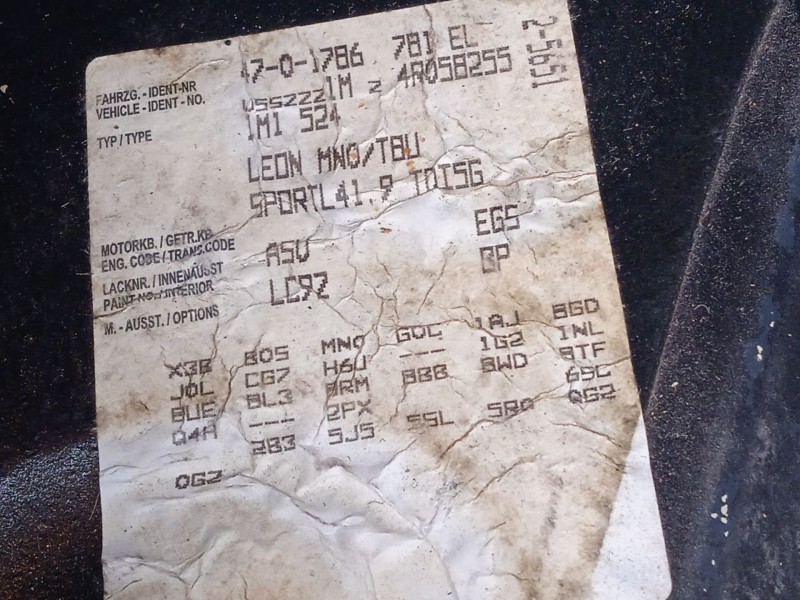 seat leon (1m1) del año 2003