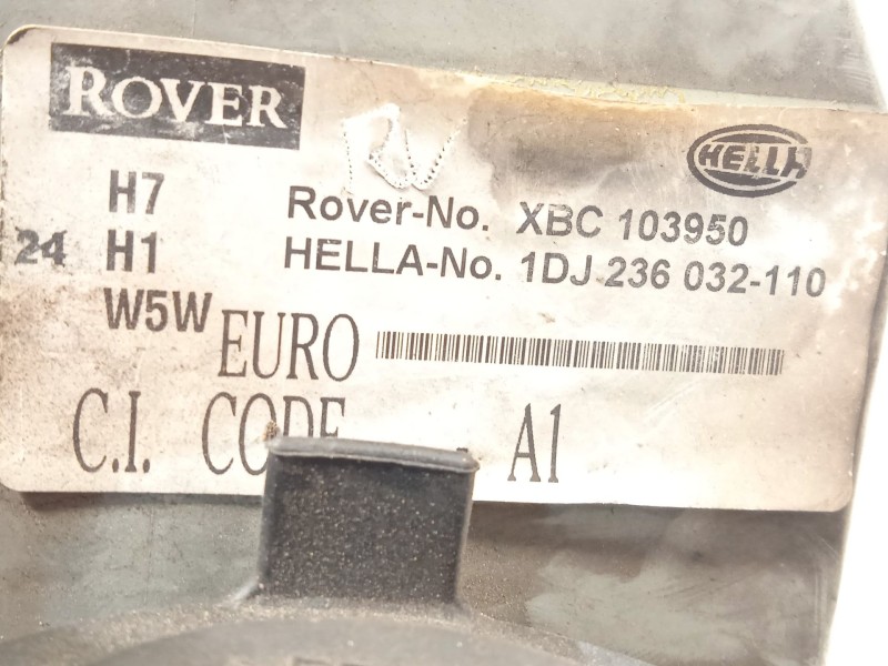 Recambio de faro izquierdo para rover 75 (rj) 2.0 v6 referencia OEM IAM XBC103950  1DJ236032110