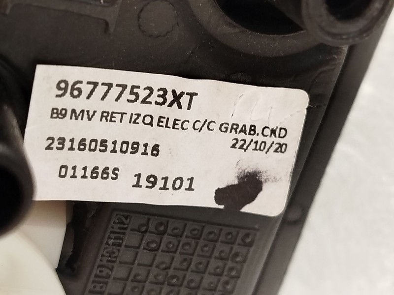 Recambio de retrovisor izquierdo para citroën berlingo multispace (b9) 1.2 puretech 110 referencia OEM IAM 96777523XT  