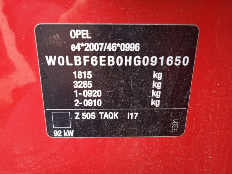 opel astra k (b16) del año 2017