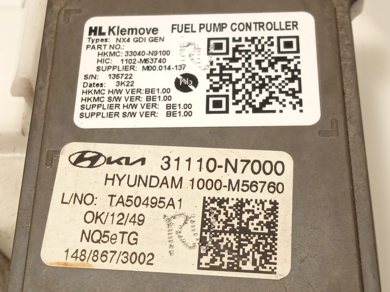 Recambio de bomba combustible para hyundai tucson (nx4e, nx4a) 1.6 t-gdi referencia OEM IAM 31110N7000 33040N9100 