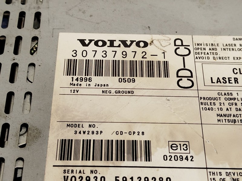 Recambio de sistema audio / radio cd para volvo xc90 i (275) v8 awd referencia OEM IAM 30737972  