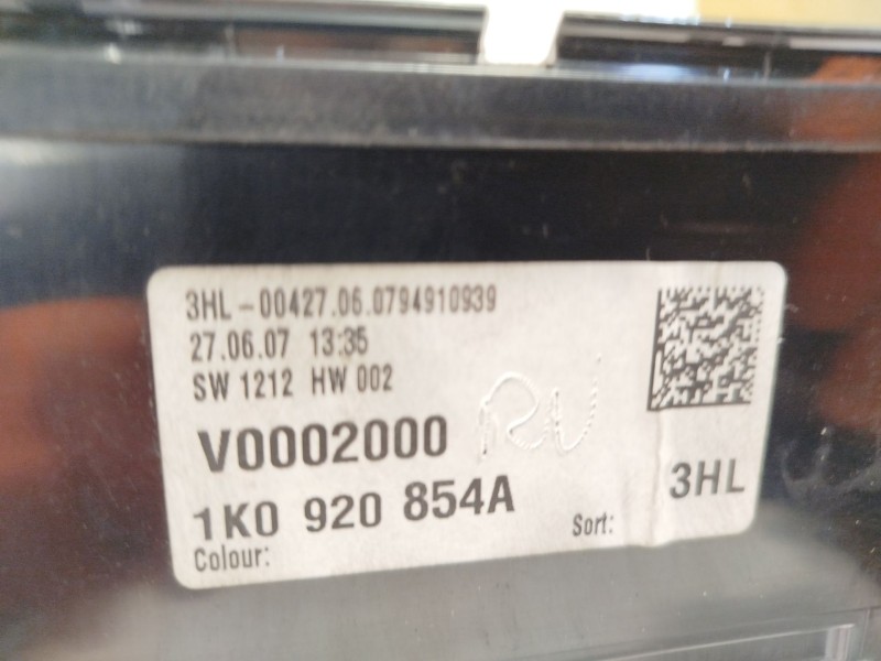 Recambio de cuadro instrumentos para volkswagen jetta iii (1k2) 1.6 referencia OEM IAM 1K0920854A 1K0920854AZ02 