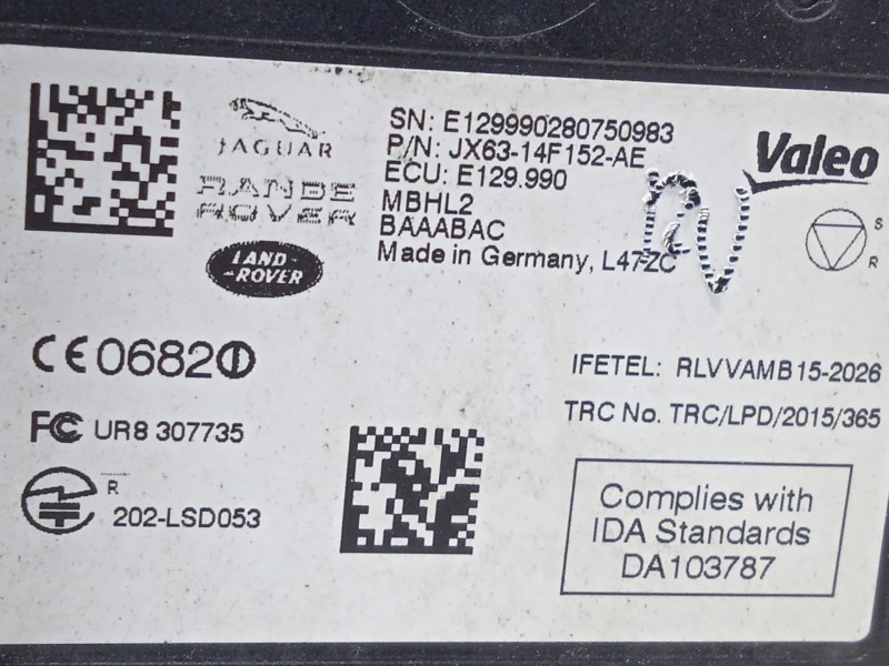 Recambio de modulo electronico para jaguar xf ii (x260) 3.0 d referencia OEM IAM JX6314F152AE  