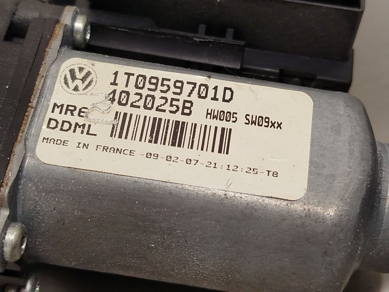 Recambio de elevalunas delantero izquierdo para skoda octavia ii (1z3) 1.9 tdi referencia OEM IAM 1Z1837655G 1T0959701D 