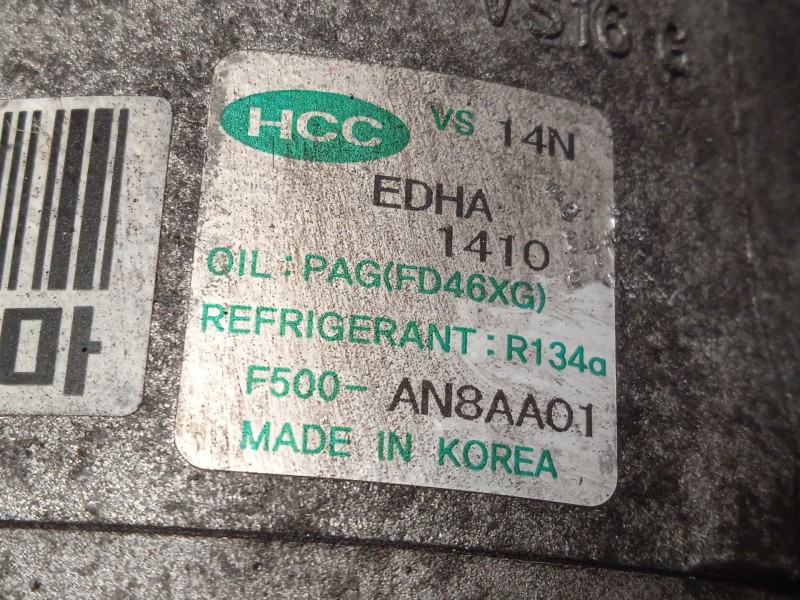 Recambio de compresor aire acondicionado para hyundai i30 (fd) 1.4 referencia OEM IAM 977012H040  