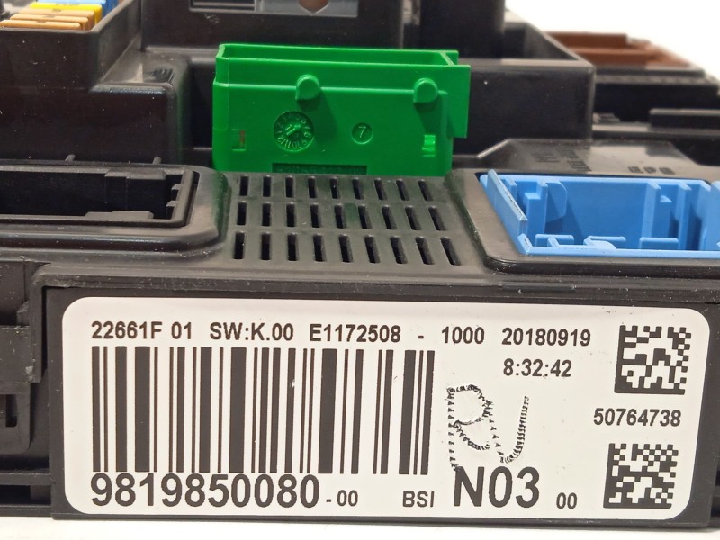 Recambio de caja reles / fusibles para peugeot 2008 i (cu_) 1.2 puretech 82 referencia OEM IAM 9819850080 1663368780 