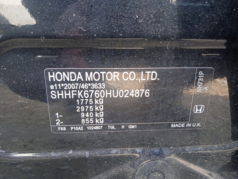 honda civic x hatchback (fc_, fk_) del año 2018