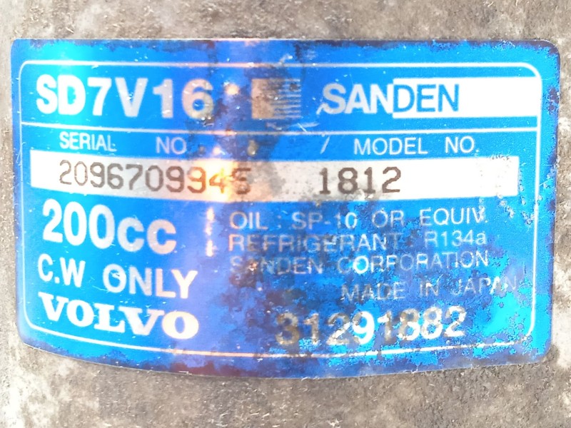 Recambio de compresor aire acondicionado para volvo v50 (545) 1.6 d referencia OEM IAM 31291882  SD7V16