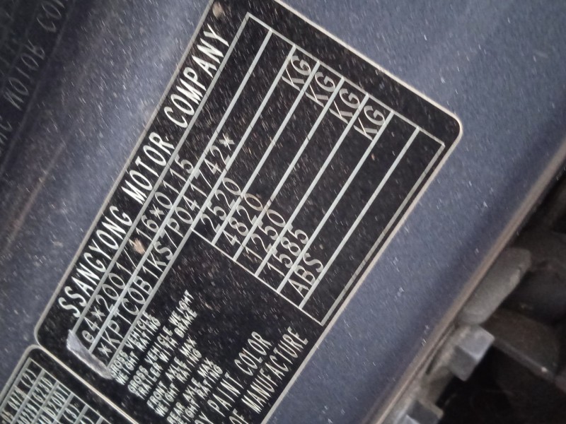 ssangyong actyon i del año 2007