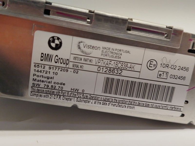 Recambio de sistema audio / radio cd para bmw 3 (e90) 318 d referencia OEM IAM 65129177209  