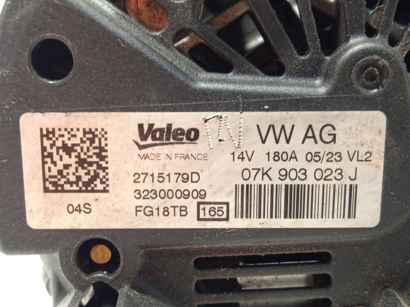 Recambio de alternador para audi q3 sportback (f3n) 2.5 rs quattro referencia OEM IAM 07K903023J  FG18TB