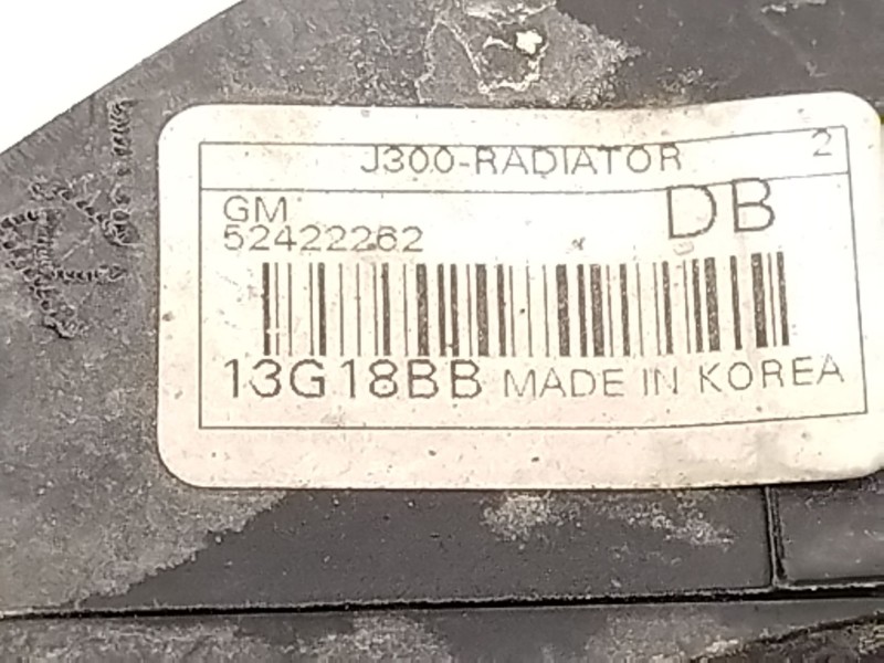 Recambio de radiador agua para chevrolet cruze hatchback (j305) 1.6 referencia OEM IAM 52422262  13G18BB