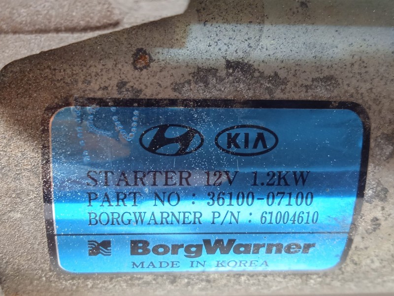 Recambio de motor arranque para hyundai i20 iii (bc3, bi3) 1.2 referencia OEM IAM 3610007100  61004610