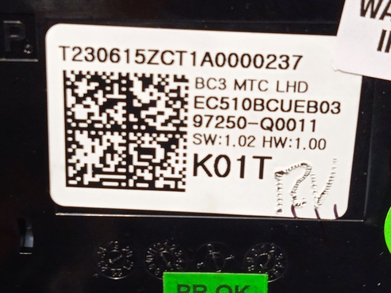Recambio de mando calefaccion / aire acondicionado para hyundai i20 iii (bc3, bi3) 1.2 referencia OEM IAM 97250Q0011 97250Q0011T
