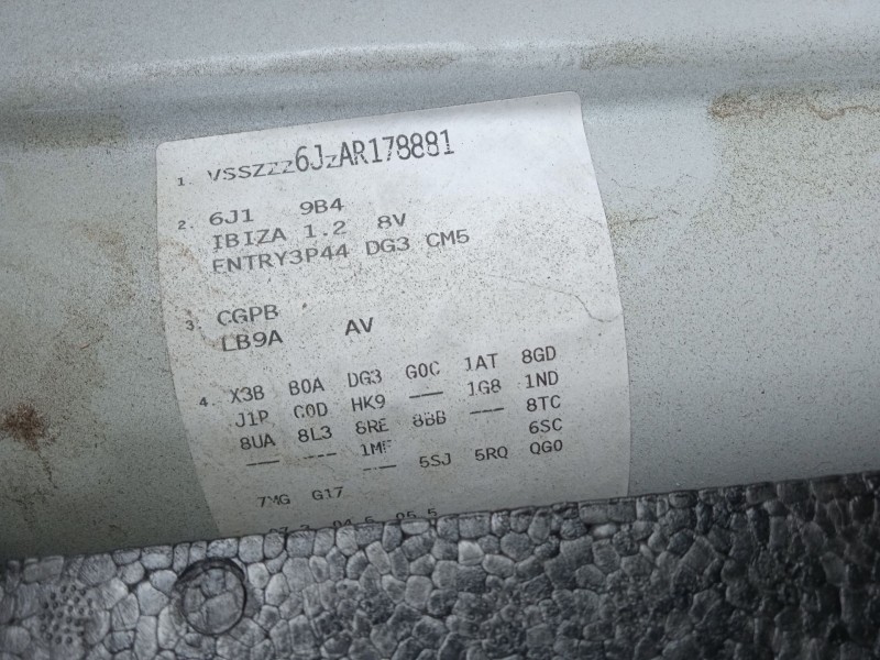 seat ibiza iv sc (6j1, 6p5) del año 2010