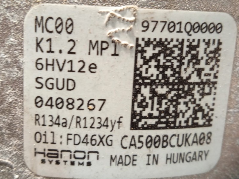 Recambio de compresor aire acondicionado para hyundai i20 iii (bc3, bi3) 1.2 referencia OEM IAM 97701Q0000  