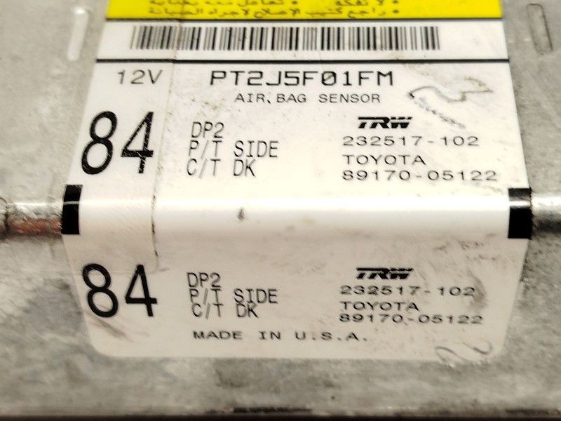 Recambio de centralita airbag para toyota avensis (_t25_) 2.0 d-4d (cdt250_) referencia OEM IAM 8917005122  232517102