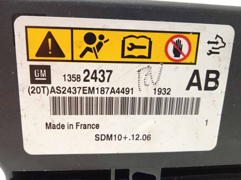 Recambio de centralita airbag para opel meriva b monospace (s10) 1.4 (75) referencia OEM IAM 13582437  