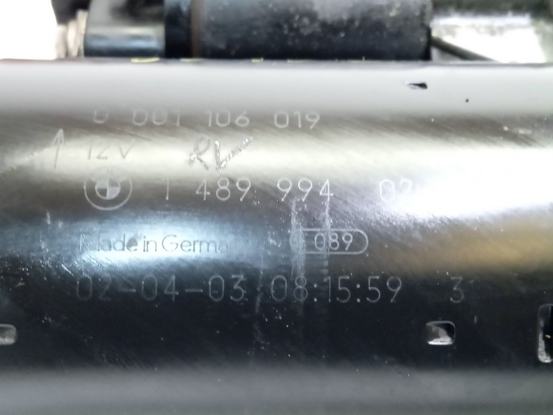 Recambio de motor arranque para mini mini (r50, r53) cooper referencia OEM IAM 1489994 12411489994 0001106019