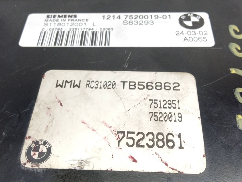Recambio de centralita motor uce para mini mini (r50, r53) cooper referencia OEM IAM 7520019 12147520019 S118012001