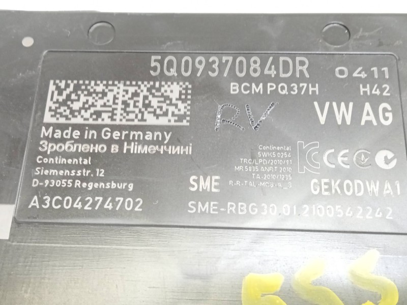 Recambio de modulo electronico para seat ateca (kh7, khp) 2.0 tdi referencia OEM IAM 5Q0937084DR  A3C04274702