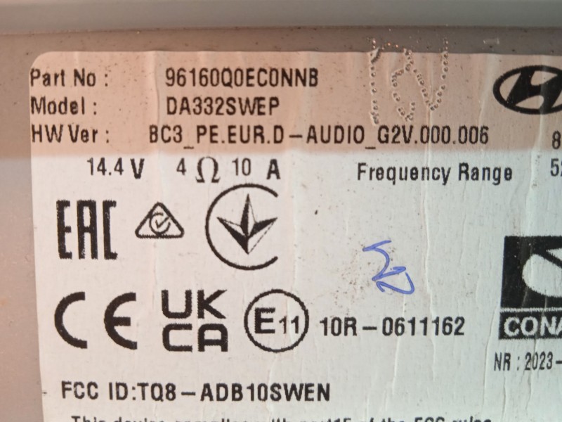 Recambio de sistema audio / radio cd para hyundai i20 iii (bc3, bi3) 1.2 referencia OEM IAM 96160Q0EC0NNB  