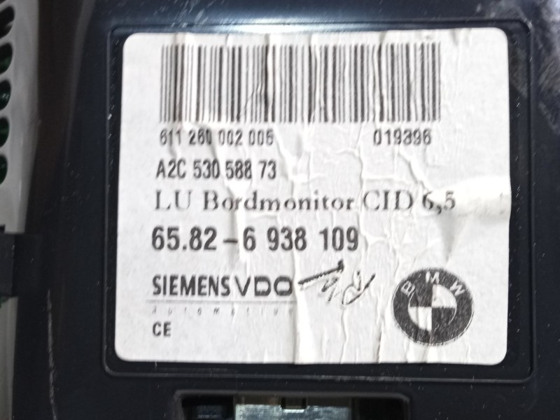 Recambio de pantalla multifuncion para bmw 5 (e60) 530 d referencia OEM IAM 6938109 65826938109 A2C53058873
