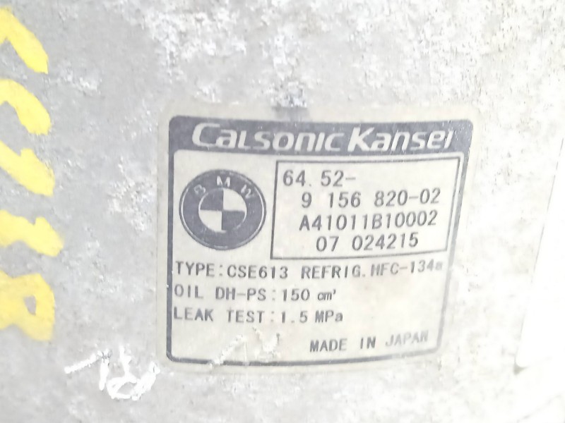 Recambio de compresor aire acondicionado para bmw 1 (e87) 116 i referencia OEM IAM 9156820 64529156820 