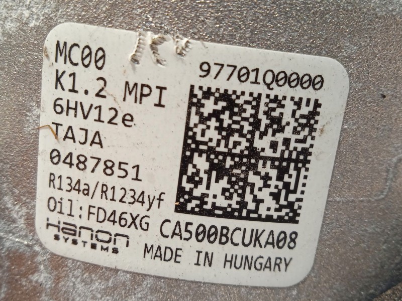 Recambio de compresor aire acondicionado para hyundai i20 iii (bc3, bi3) 1.2 referencia OEM IAM 97701Q0000  
