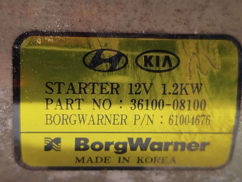 Recambio de motor arranque para hyundai i30 (pde, pd, pden) 1.5 referencia OEM IAM 3610008100  