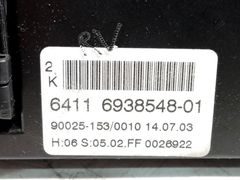 Recambio de mando climatizador para bmw 5 (e60) 530 d referencia OEM IAM 6938548 64116938548 