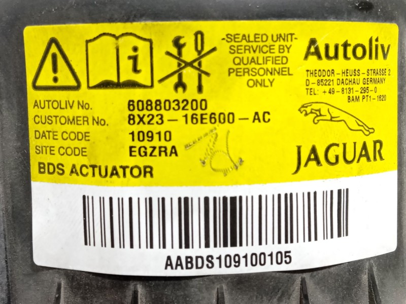 Recambio de airbag peaton para jaguar xf i (x250) 3.0 d referencia OEM IAM 8X2316E600AC C2Z3352 608803200