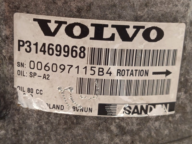 Recambio de compresor aire acondicionado para volvo s60 ii (134) d2 referencia OEM IAM P31469968 31469968 