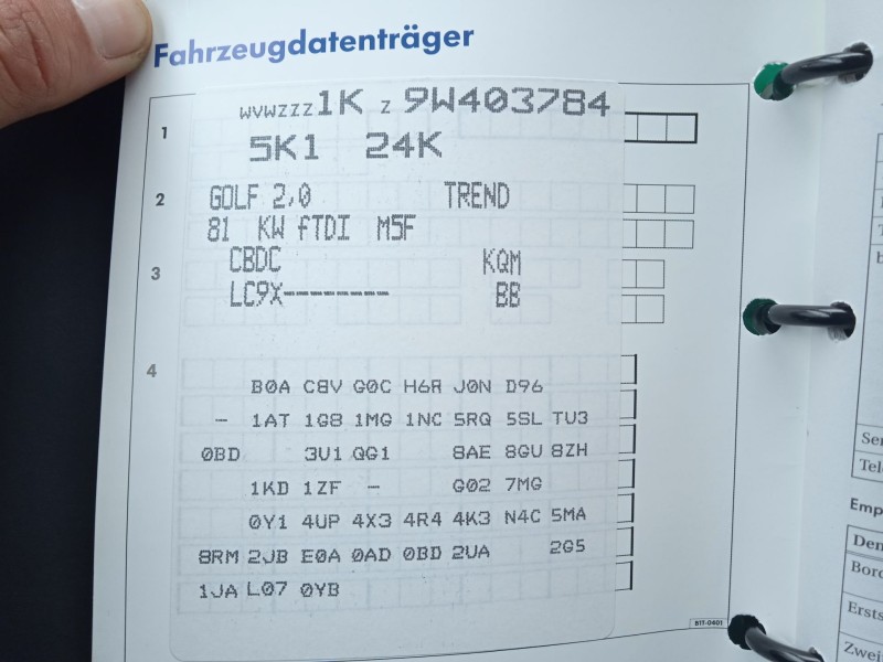 volkswagen golf vi (5k1) del año 2008