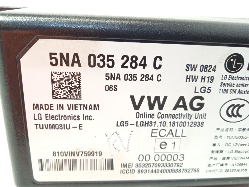 Recambio de modulo electronico para volkswagen t-roc (a11, d11) 1.6 tdi referencia OEM IAM 5NA035284C  