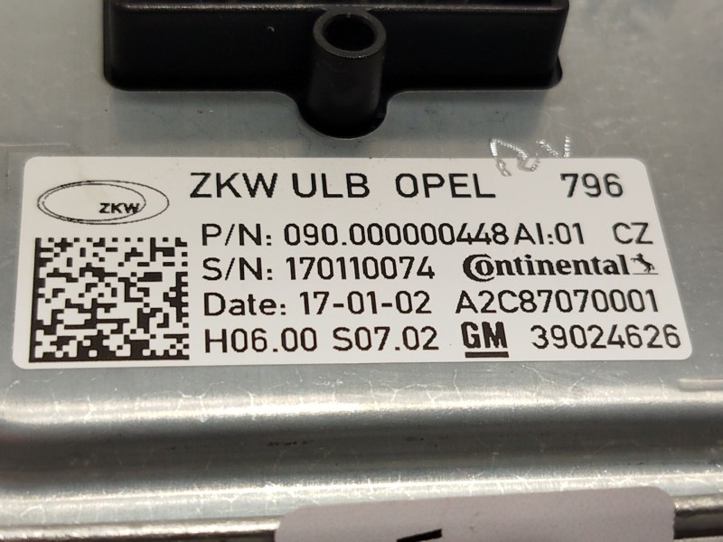 Recambio de centralita led izquierda para opel astra k (b16) 1.4 turbo (68) referencia OEM IAM 39024626  